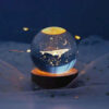 Kristallkugel Lampe Fantasie Nachttischlampe Mond & Wal