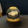Kristallkugel Lampe Weltraum Nachttischlampe Saturn