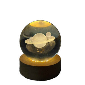 Kristallkugel Lampe Weltraum Nachttischlampe Saturn