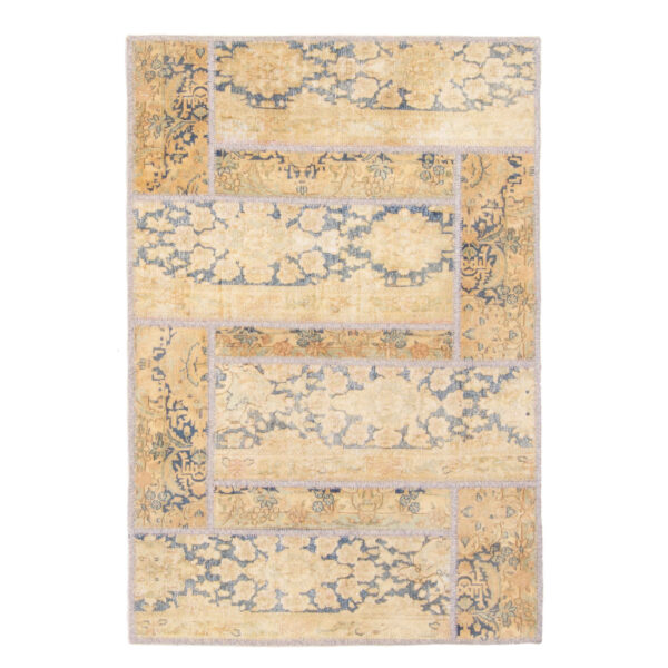 Vintage Persischer handgeknüpfter Patchwork-Teppich Anita