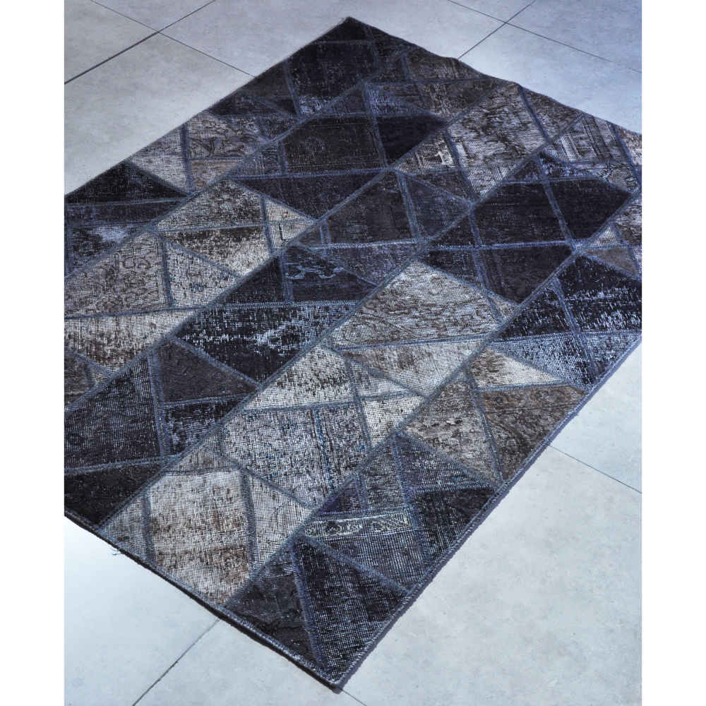 Persischer handgeknüpfter Patchwork-Teppich Elmira