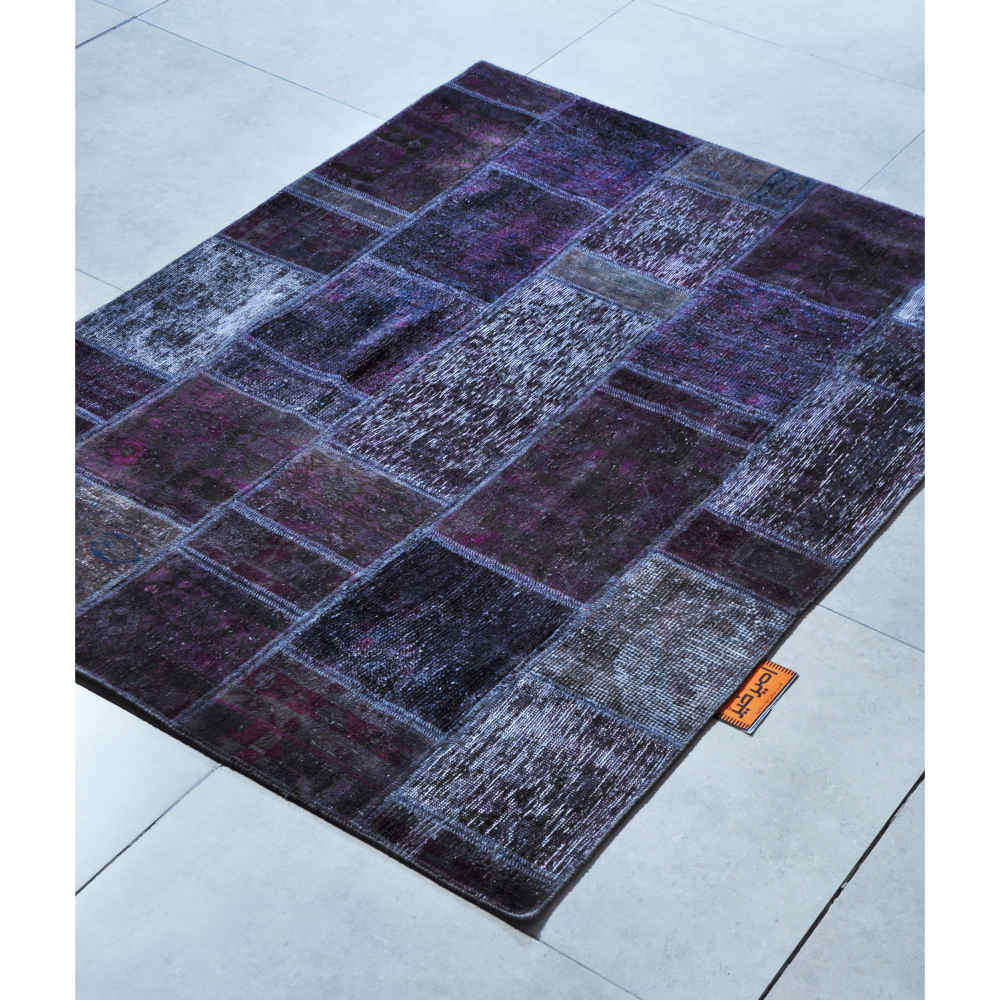 Persischer handgeknüpfter Patchwork-Teppich Emad