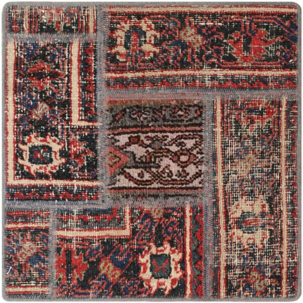 Vintage Persischer handgeknüpfter Patchwork-Teppich Haris