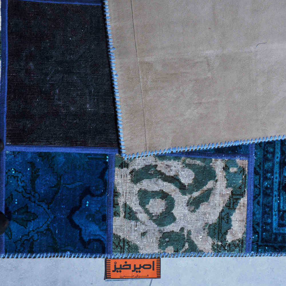 Persischer handgeknüpfter Patchwork-Teppich Kavosh