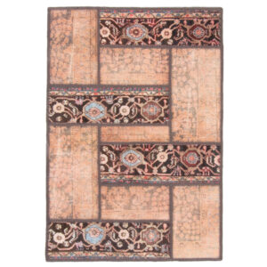 Vintage Persischer handgeknüpfter Patchwork-Teppich Panah