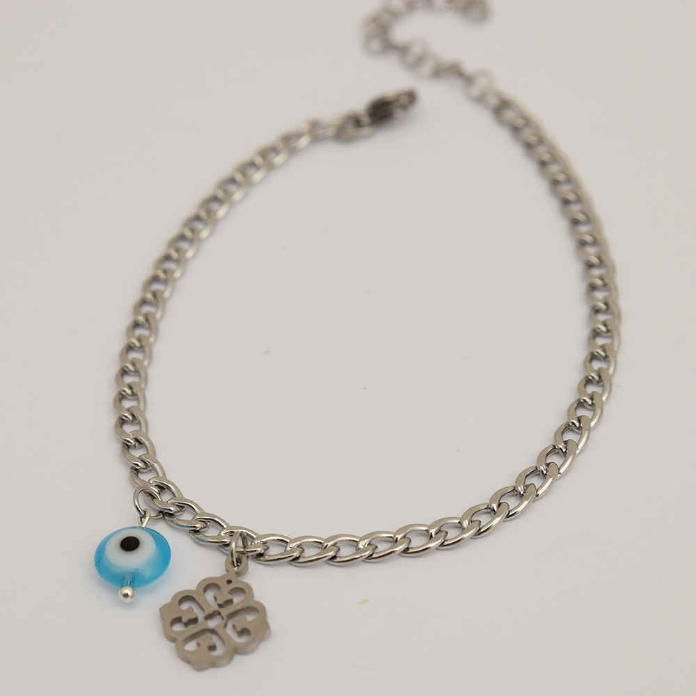 Stahl Cheshm Nazar Fußkette Modell Hana