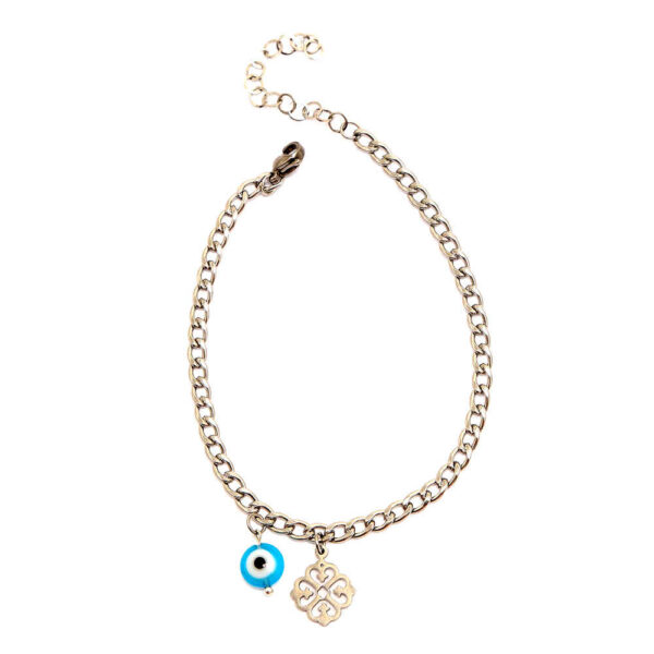 Stahl Cheshm Nazar Fußkette Modell Hana