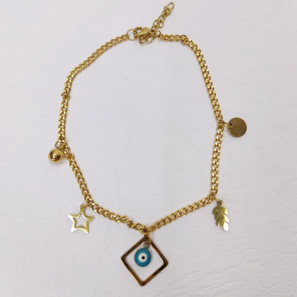 Stahl Cheshm Nazar Fußkette Modell Laleh