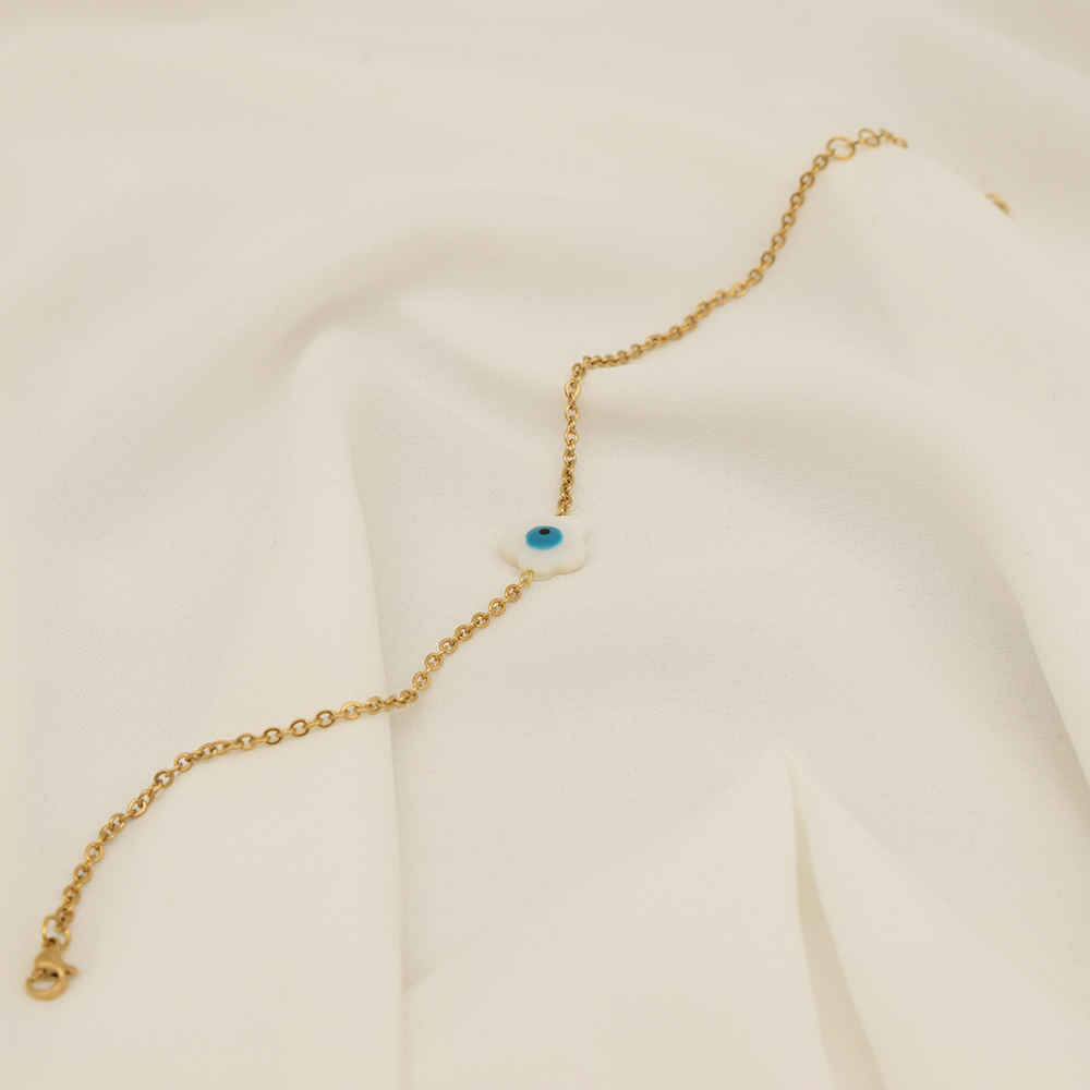 Stahl Cheshm Nazar Fußkette Modell Sadafi