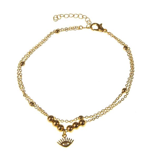 Stahl Cheshm Nazar Schicht-Fußkette Modell Jana