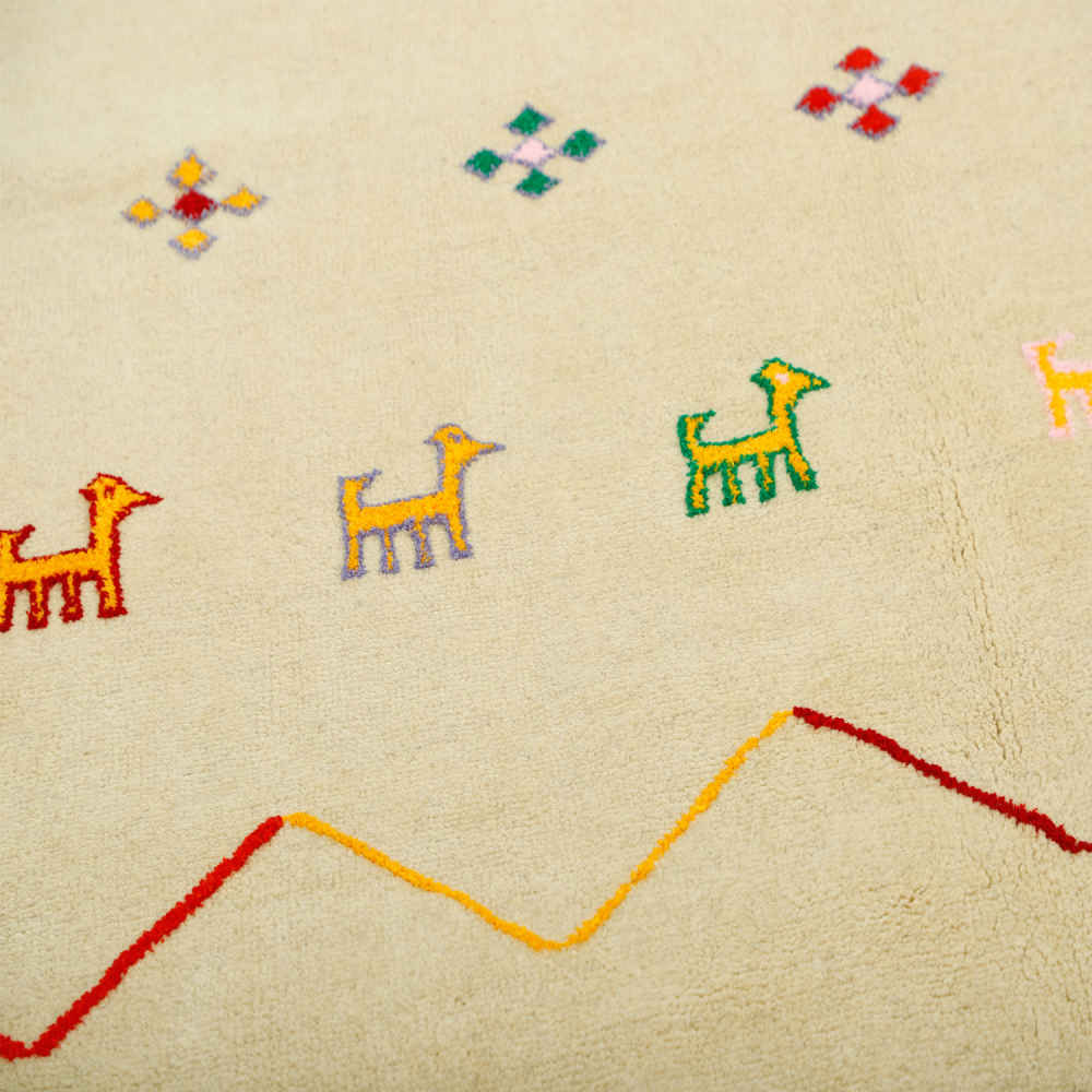 Persischer Gabbeh-Wollteppich handgewebt in Shiraz Golabetoon