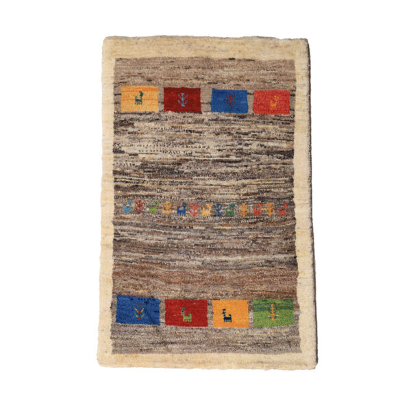 Persischer Gabbeh-Wollteppich handgewebt Nastaran