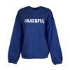 Damen lässiger Rundhals-Sweatshirt Modell Grateful