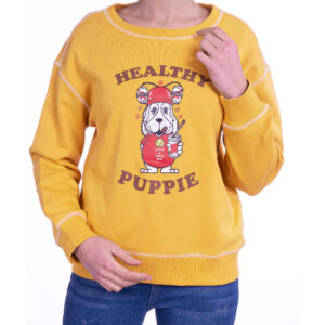 Damen lässiger Rundhals-Sweatshirt Modell Healty