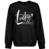 Damen lässiger Rundhals-Sweatshirt Modell Lucky