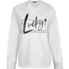 Damen lässiger Rundhals-Sweatshirt Modell Lucky