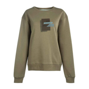 Damen lässiger Rundhals-Sweatshirt Modell Stop