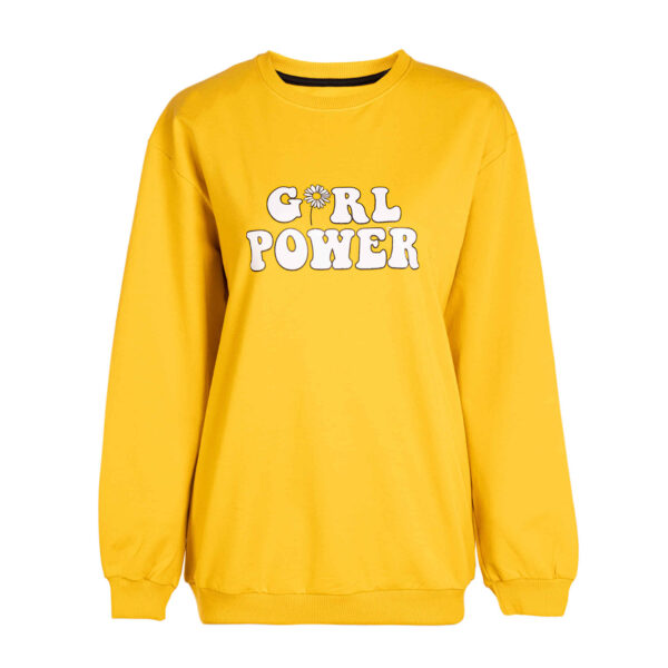 Damen lässiger Rundhals-Sweatshirt Modell Power Girl