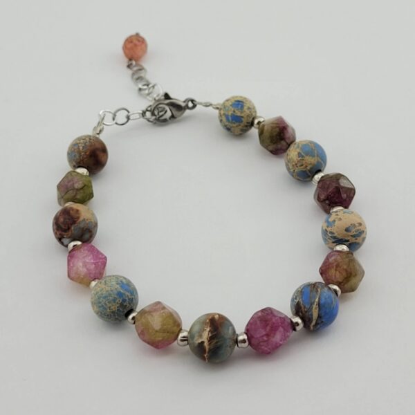 Perlenarmband für Damen – Afrikanischer Türkis- und Jadestein