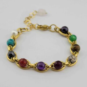 Perlenarmband für Damen – Chakra-Steine Design