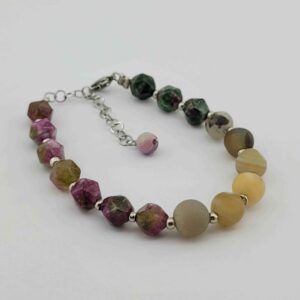 Perlenarmband für Damen – Jade- und Achatsteine