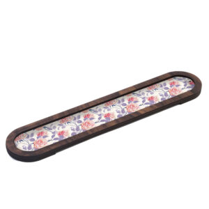Holz-Räucherstäbchenhalter – Modell Floral (Set von 2)