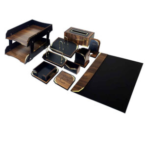 Holz-Schreibtisch-Organizer – Modell Avang (10 Teile)