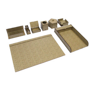 Holz-Schreibtisch-Organizer-Zubehör – Modell Bardia (8 Teile)