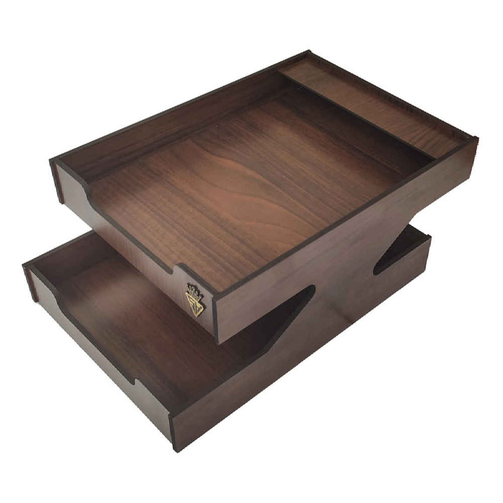 Holz-Schreibtisch-Organizer-Zubehör - Modell Saha (5 Teile)