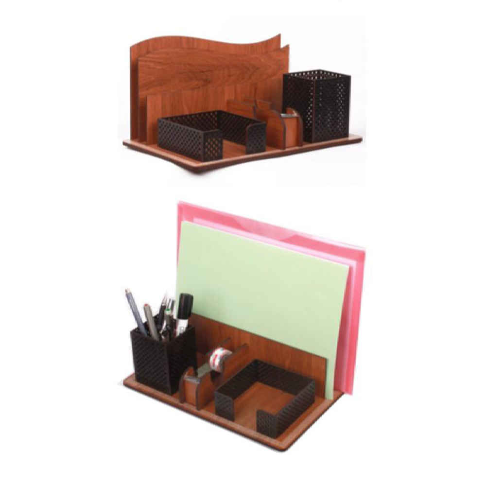 Holz-Schreibtisch-Ordnungssystem – Modell Harim