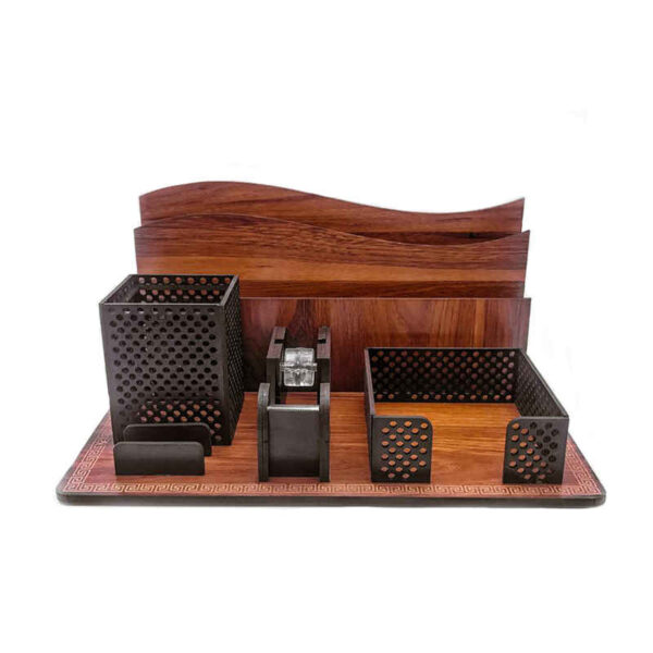 Holz-Schreibtisch-Ordnungssystem – Modell Harim