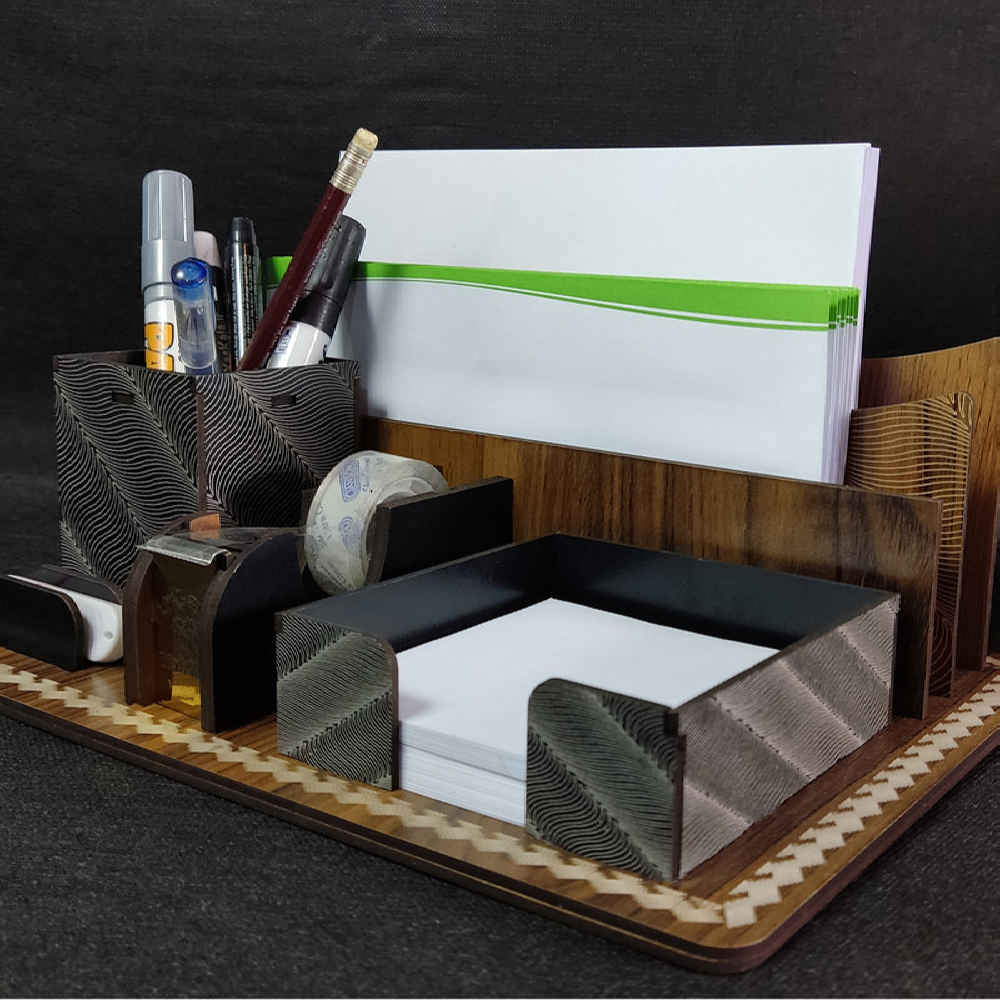 Holz-Schreibtisch-Organisationsset – Modell Mahyas