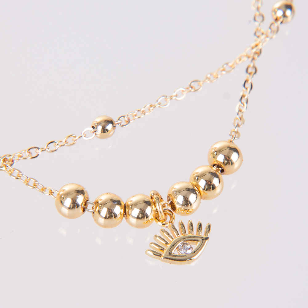 Stahl Cheshm Nazar Schicht-Fußkette Modell Jana