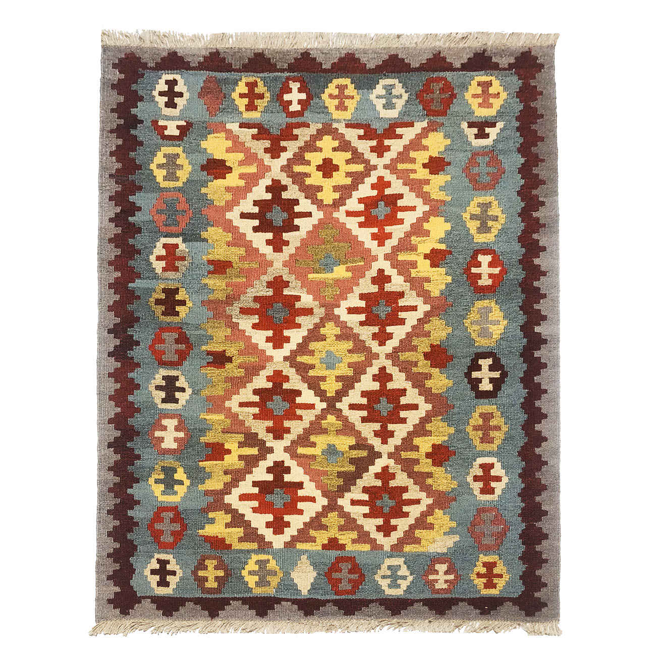 Persischer Woll Kelim Teppich traditionell handgewebt Modell Viana