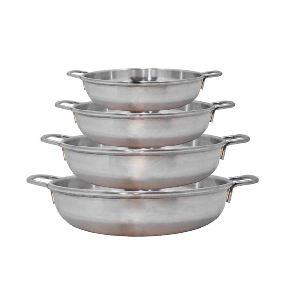 Outdoor-Camping-Pfanne – Leicht, Lagerfeuerkompatibel, Set aus 4