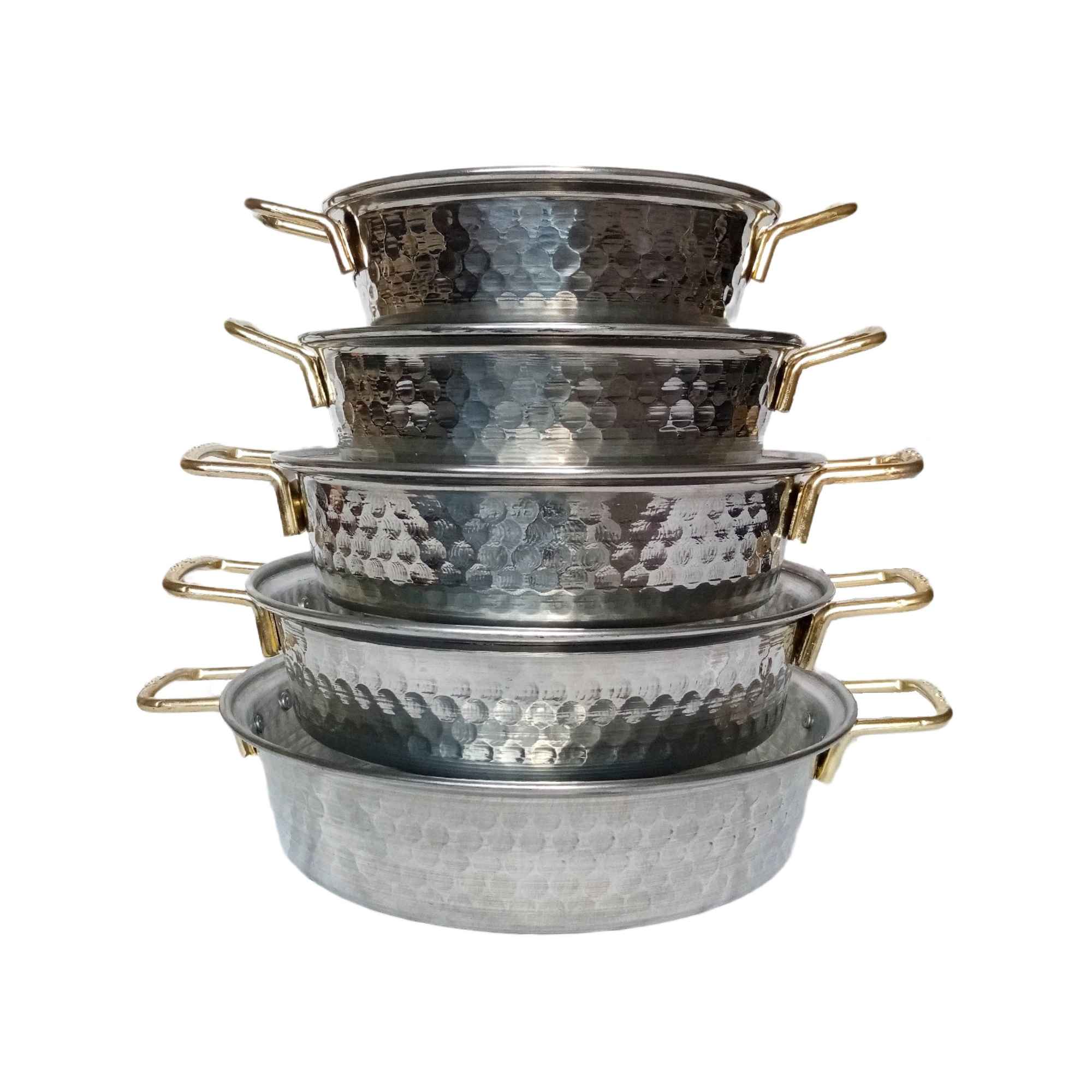 Outdoor-Camping-Pfanne – Leicht, Lagerfeuerbereit, Set aus 5
