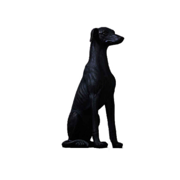 Dekorative realistische schwarze Hundefigur - Lebensechte Haustierskulptur
