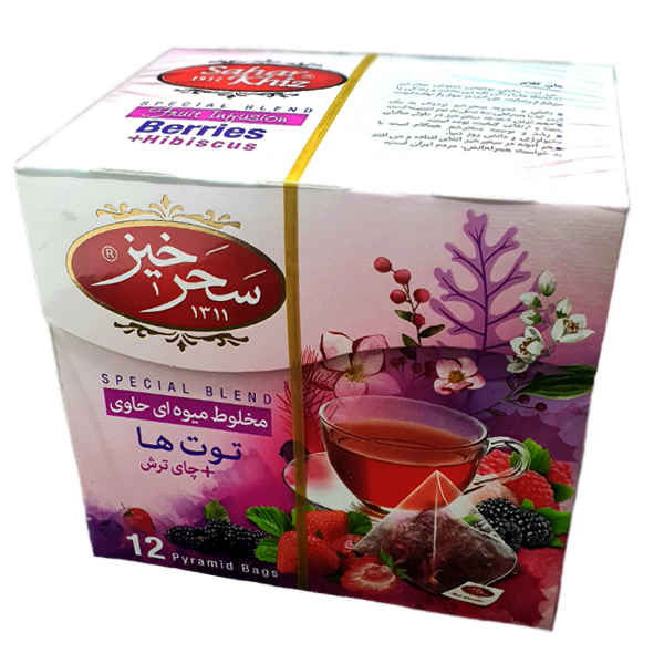 Saharkhiz Kräutertee-Mischung: Erdbeeren & Sauertee (5 Packungen)