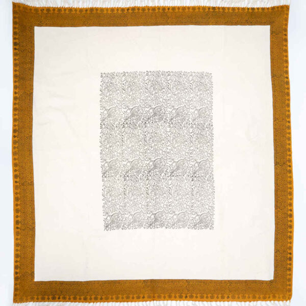 Leinen Tischdecke Blockdruck Modell Gol o Morgh