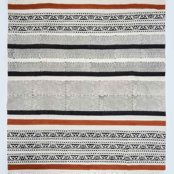 Leinen Tischdecke Blockdruck Modell Kaaj