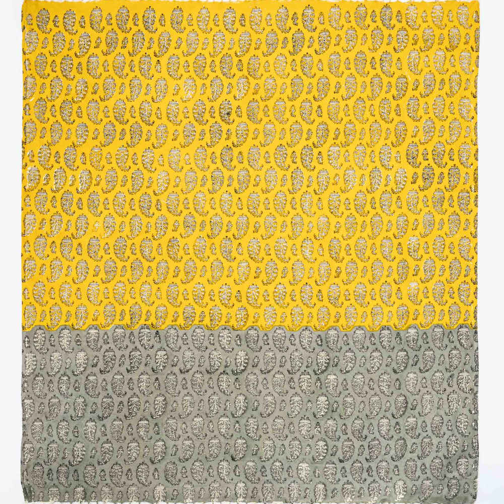 Leinen Tischdecke Blockdruck Modell Paisley