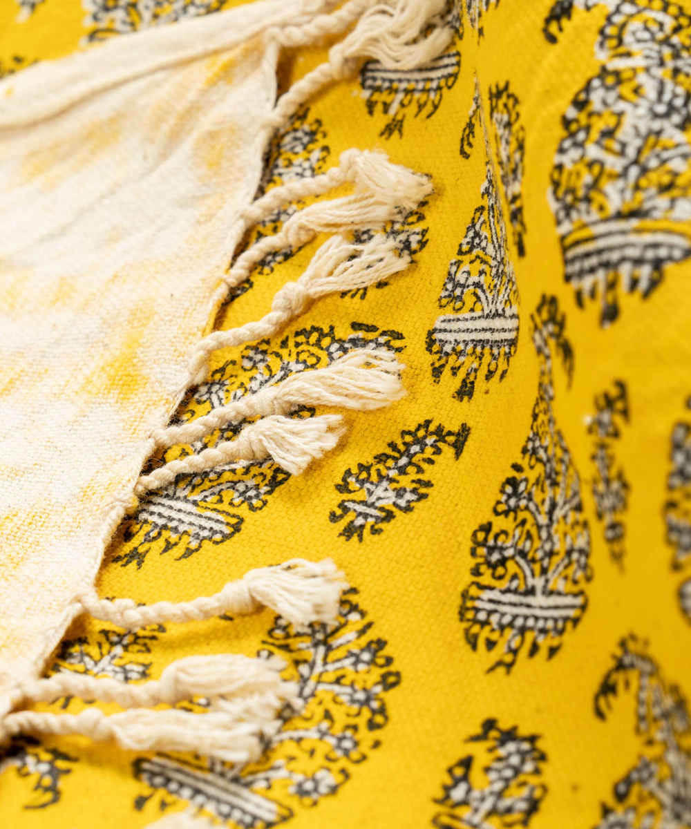 Leinen Tischdecke Blockdruck Modell Paisley