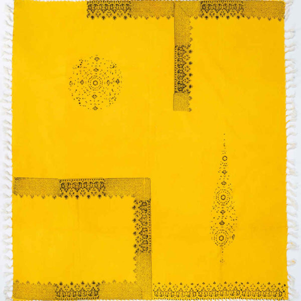 Leinen Tischdecke Blockdruck Modell Raha