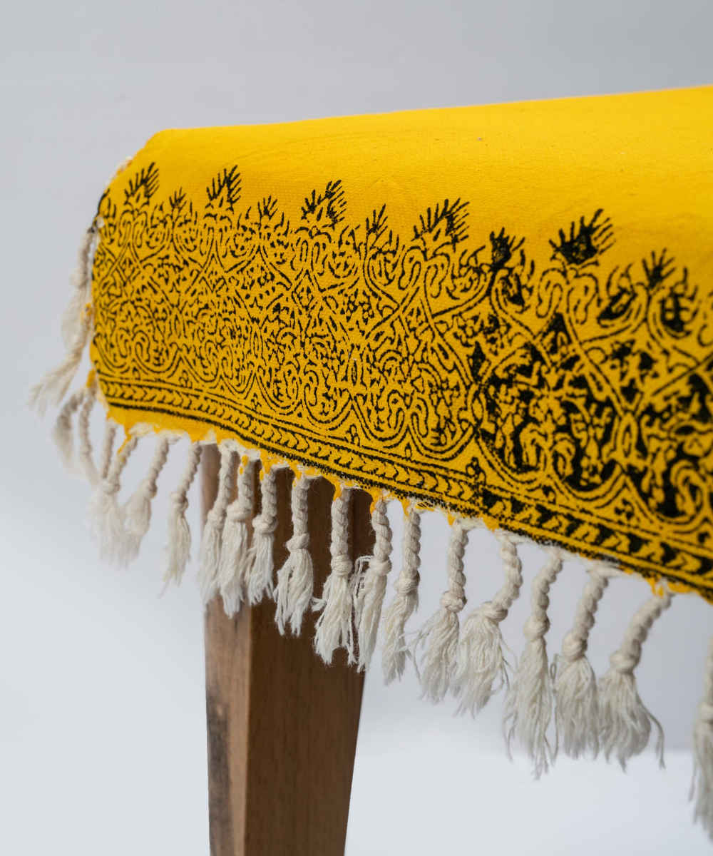 Leinen Tischdecke Blockdruck Modell Raha