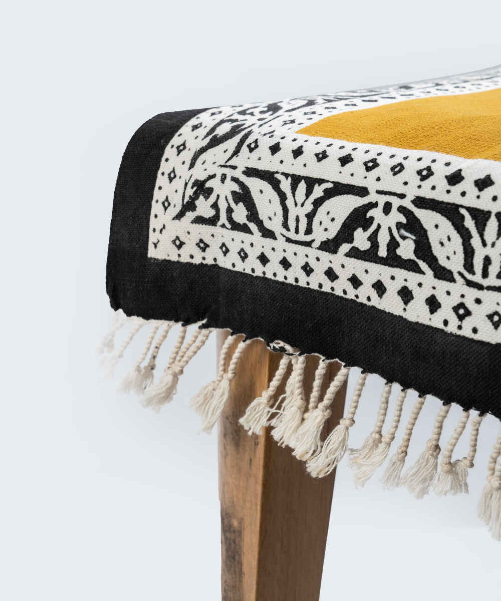 Leinen Tischdecke Blockdruck Modell Shabnaz