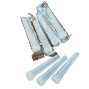Einweg Shisha-Mundstück Weiß 6 cm (50 Stück)