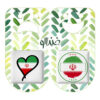 Persisches Ansteckbutton-Set - Flagge Irans (2 Stück)
