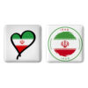 Persisches Ansteckbutton-Set - Flagge Irans (2 Stück)