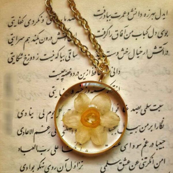 Harz-Halskettenanhänger für Frauen, handgefertigt, Nargesi