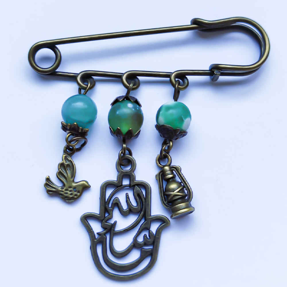 Islamische Neugeborenen-Sicherheitsnadel-Brosche Allah